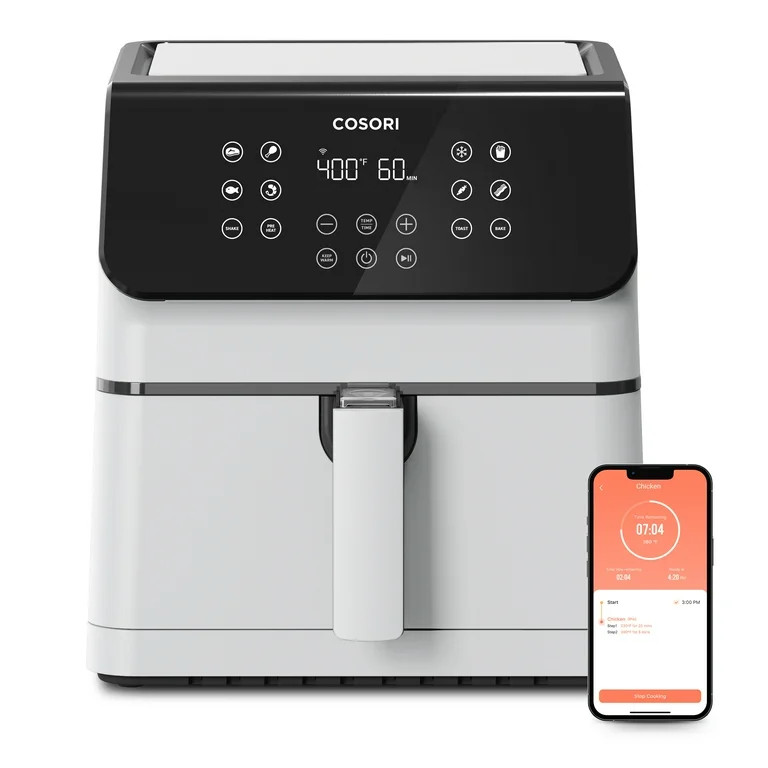 COSORI Pro II 5.8-Quart Smart Air Fryer, 12-in-1, Walmart Exclusive Bonus, White - Walmart.com | Walmart (US)