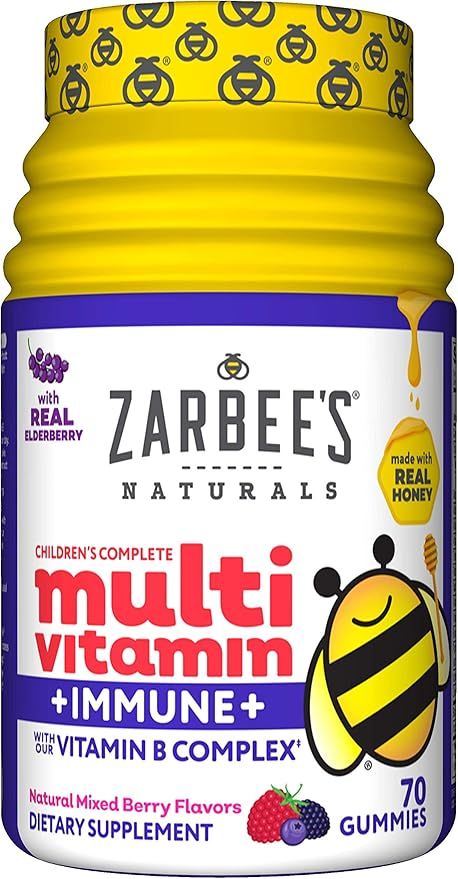 Zarbee's Complete Kids Multivitamin Gummies + Immune Support, Children Vitamins Gummy with Vitami... | Amazon (US)