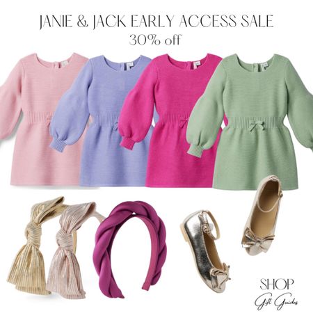 Janie & Jack early access sale, 30% off your full purchase! I am absolutely loving these adorable dresses that comes in 4 different colors for girls! Also, the hair accessories for girls is amazing lately! Better than my own collection of headbands! Makes having a girl and shopping for them SO much fun! 

#LTKGiftGuide #LTKCyberweek #LTKkids