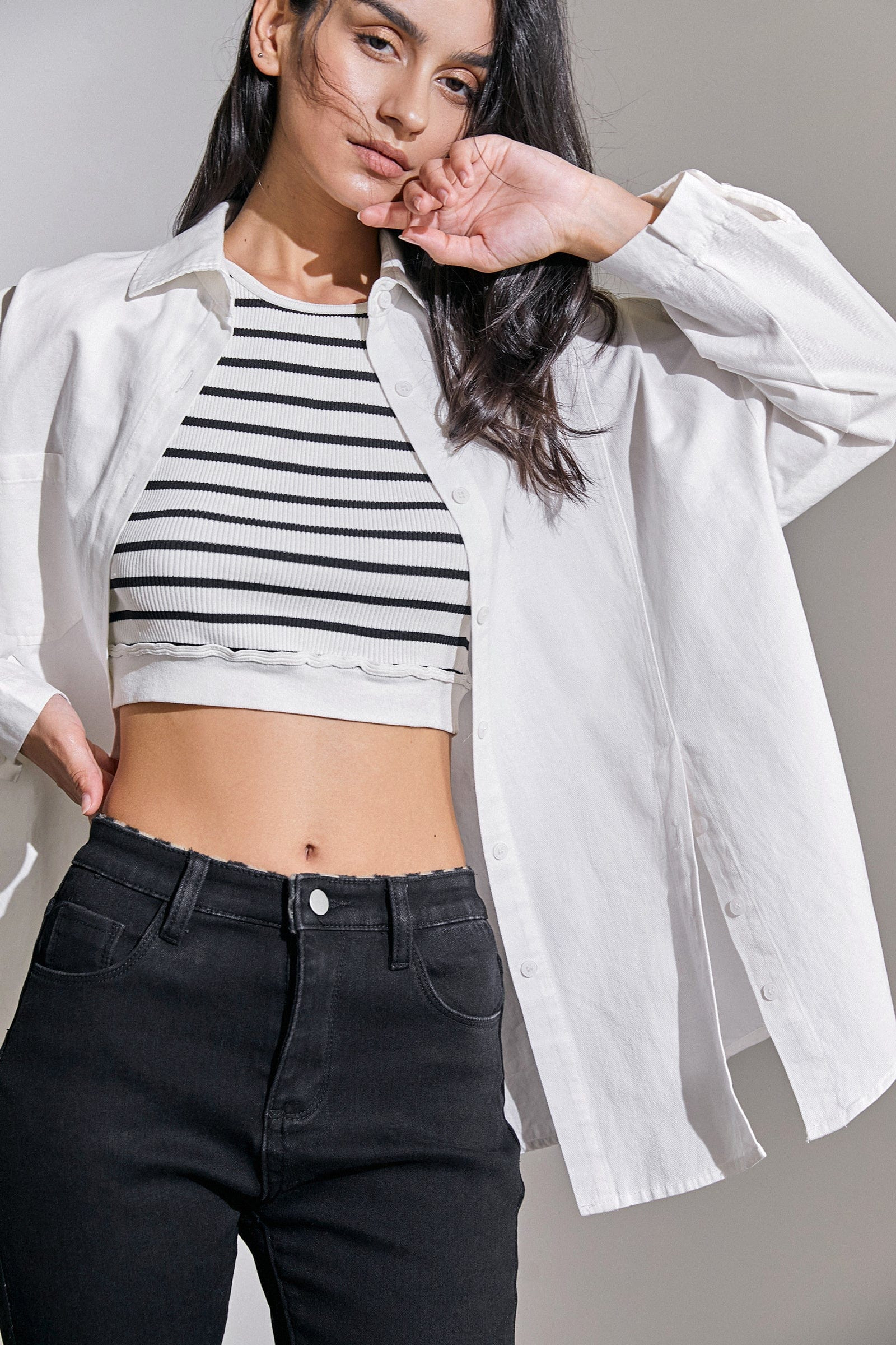 Cella White Button Down Shirt | J.ING