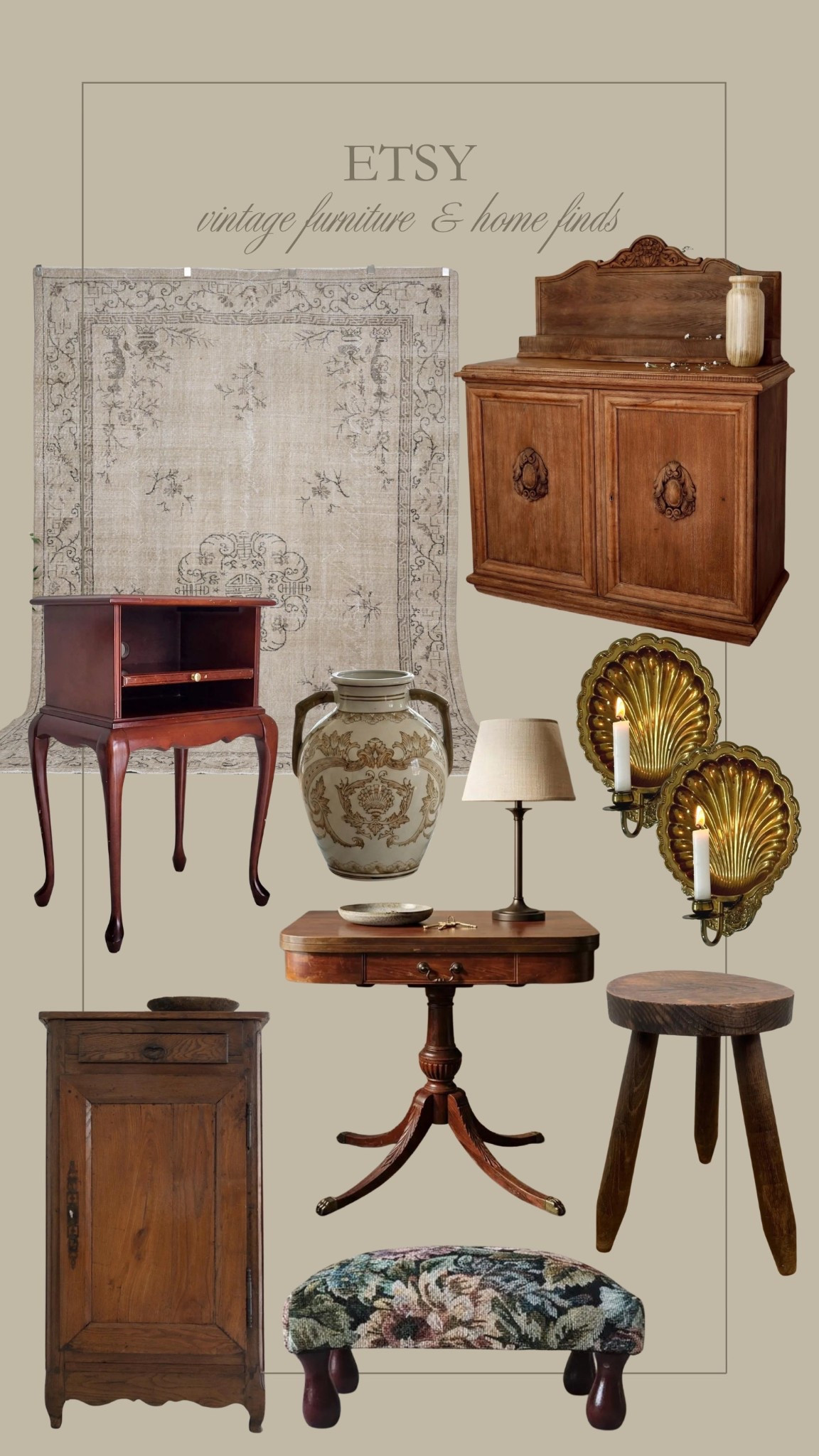 Etsy vintage furniture & home finds! 🤎 Love these antiques and one of a kind goods for a vintage style home! 

#LTKHome