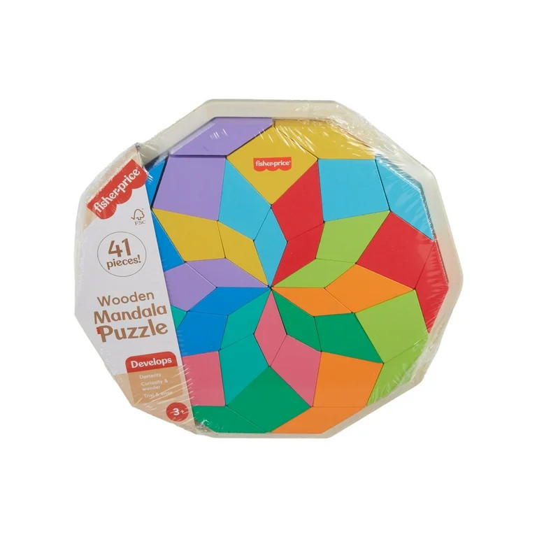 Fisher-Price Wooden Puzzle Toy with Mandala Design for Developmental Play, for Toddlers & Ages 3-... | Walmart (US)
