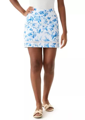 Women's Crochet Trim Printed Skirt | Belk
