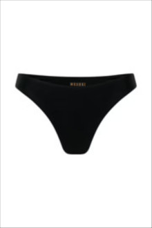 Click for more info about Rosie Recycled Nylon Cheeky Cut Bikini Bottoms - Black