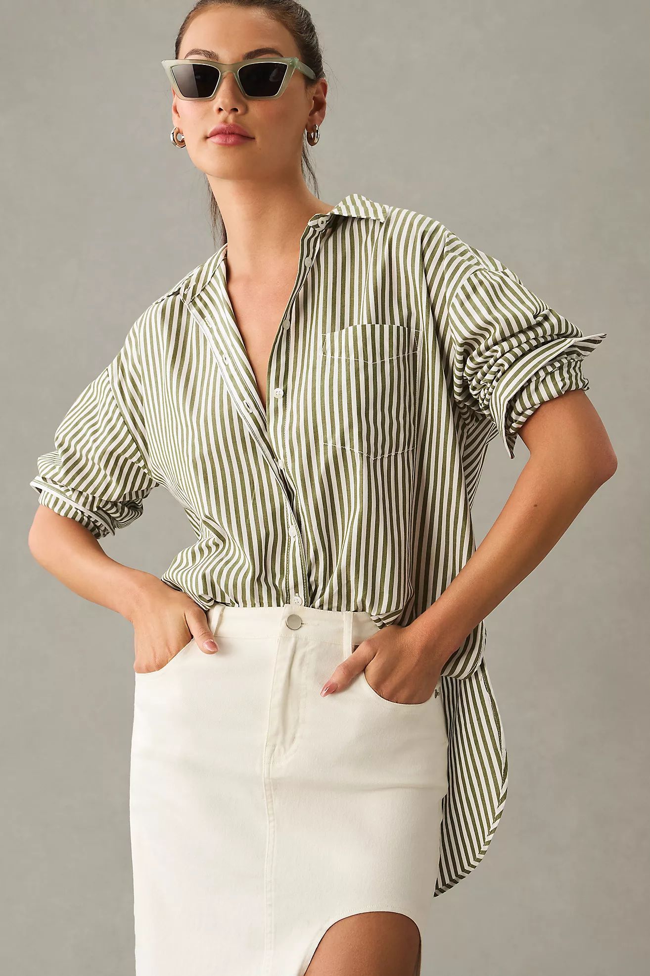 The Bennet Buttondown Striped Shirt by Maeve | Anthropologie (UK)