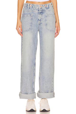 Free People x We The Free Palmer Cuffed Wide Leg in La La Land from Revolve.com | Revolve Clothing (Global)