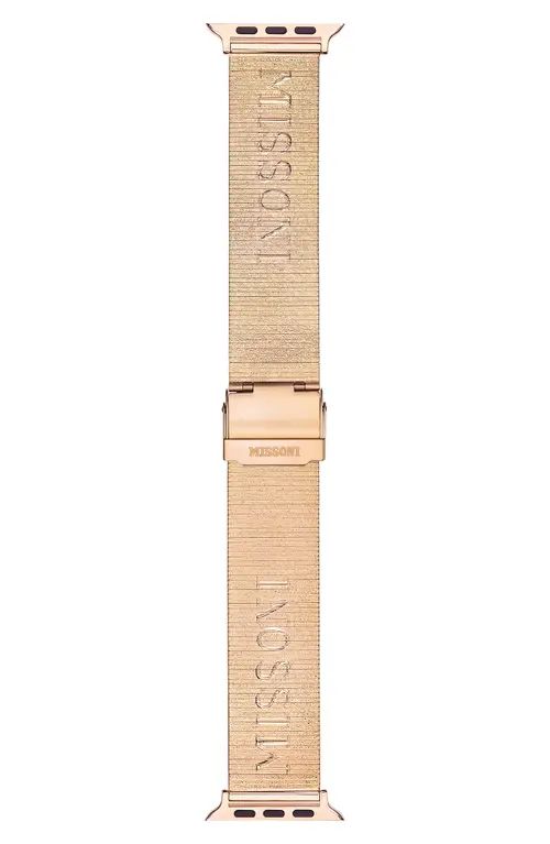 Missoni Lettering Apple Watch® Band, 38mm/40mm/41mm in Ip Rose Gold at Nordstrom, Size 22 Mm | Nordstrom