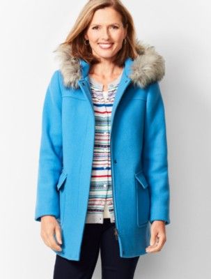 Fur-Trim Hooded Jacket | Talbots