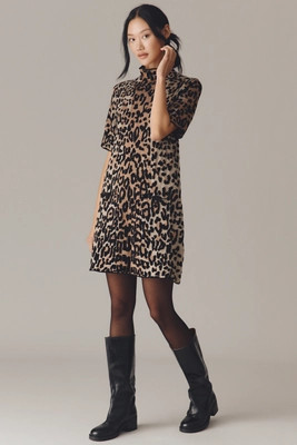 The Annalise Mock-Neck Chenille Sweater Mini Dress by Maeve | Anthropologie (US)