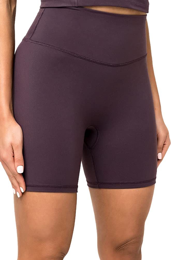 Kamo Fitness Serenity Shorts No Front Seam High Waisted 6" Inseam | Amazon (US)