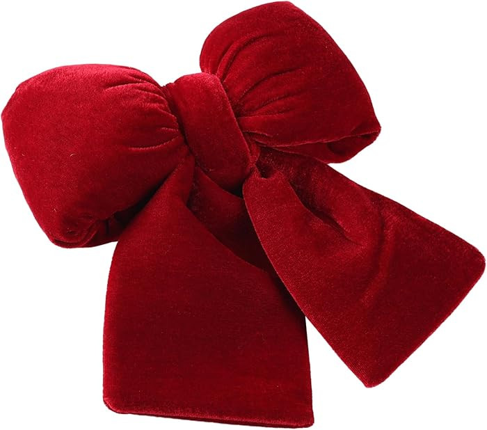 Christmas Decorations Christmas Bows 7.8 * 7.8 Inches Red Velvet Christmas Tree Topper Decor for ... | Amazon (US)