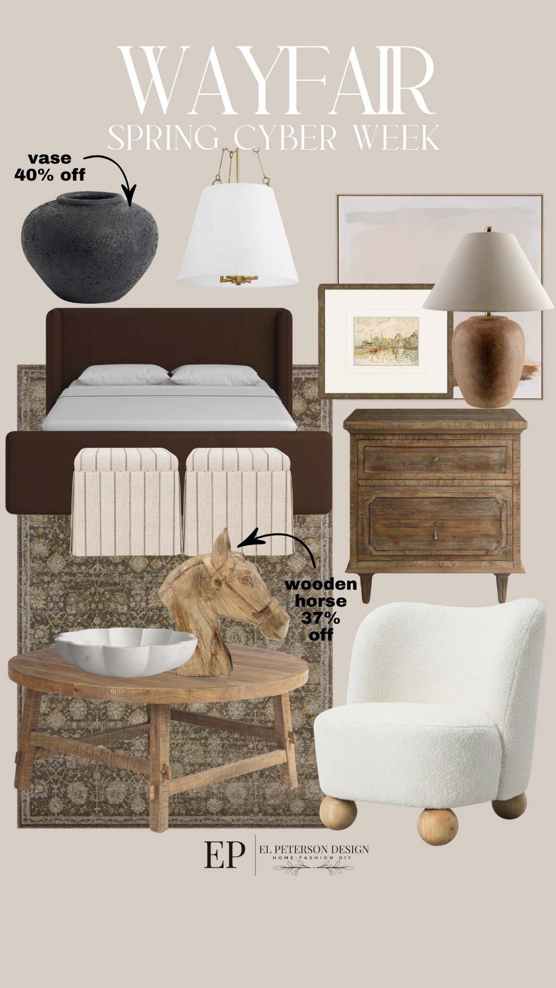 Spring Cyber Week
Want to refresh your space?  Get everything you need now up to 80% off!

WAYFAIR
Cyber Spring Sale 
Area rug
Vase
Nightstand
Accent chair
Coffee table
Bowl
Table lamp
Artwork
Bed
Wooden horse
Ottoman 
Pendant light 

@wayfair, #Ad, #WayfairPartner, and #Wayfair

#LTKSaleAlert #LTKHome
