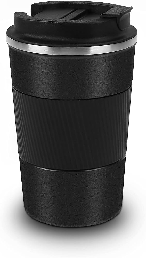 AZFUNN 12oz Travel Mug for Car with Leakproof Lid, Coffee Cup Insulated Double Walled Vacuum Stai... | Amazon (US)