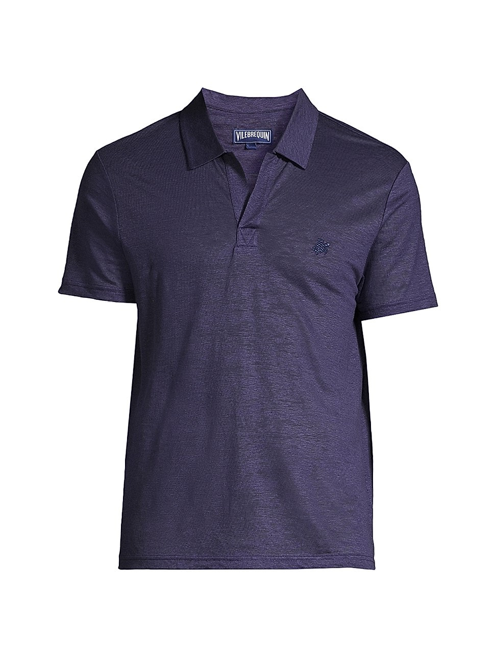 Vilebrequin Men's Pyramid Linen Polo Shirt - Blue Night - Size Small | Saks Fifth Avenue
