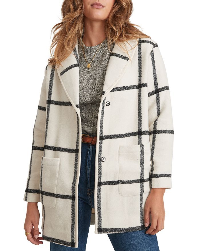 Marine Layer Shawl Collar Windowpane Check Jacket Back to Results -  Women - Bloomingdale's | Bloomingdale's (US)