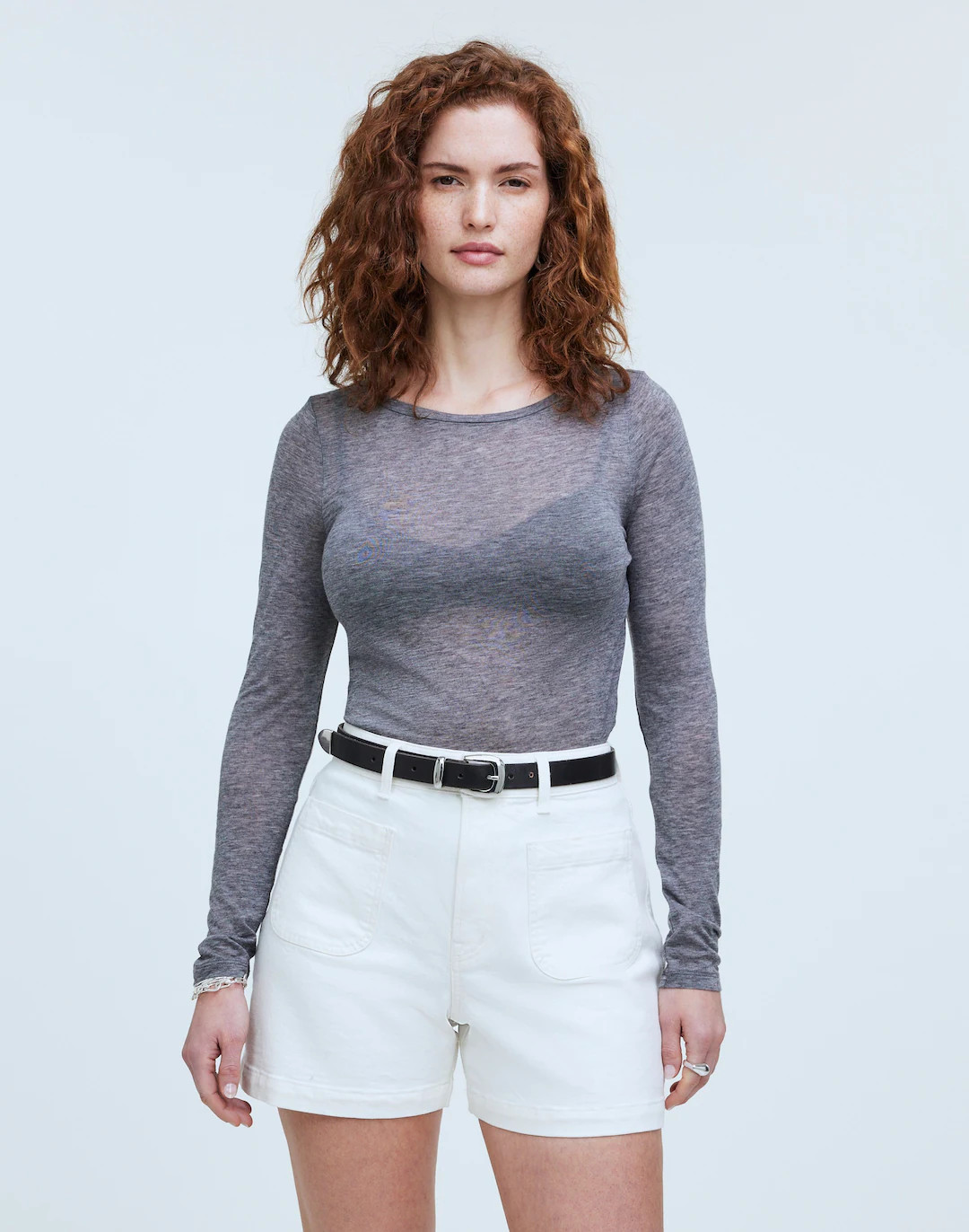 The Curvy Denim Emmett Short in Tile White: Patch Pocket Edition | Madewell