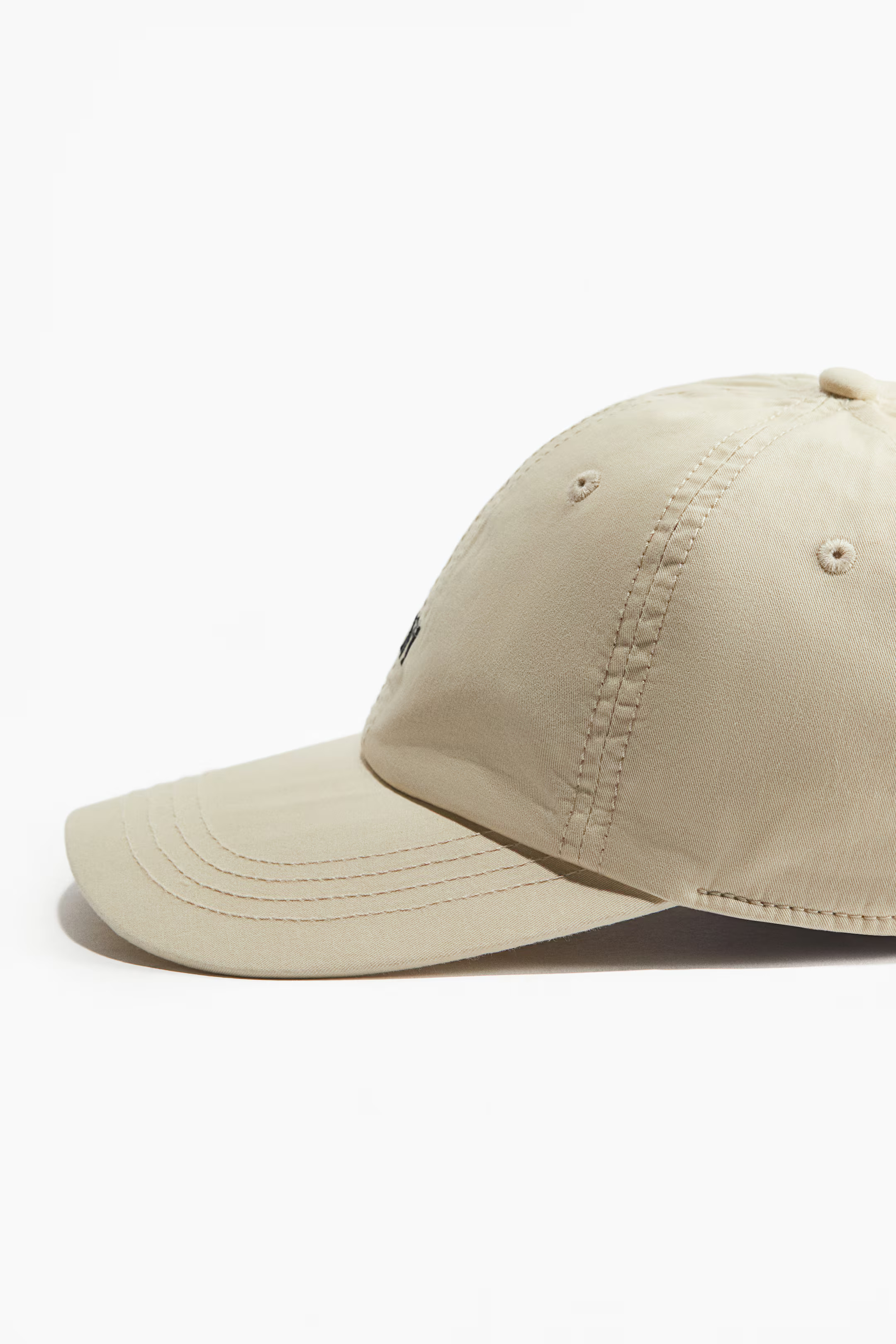 Embroidered-Detail Twill Cap - Light beige/NY - Ladies | H&M US | H&M (US + CA)