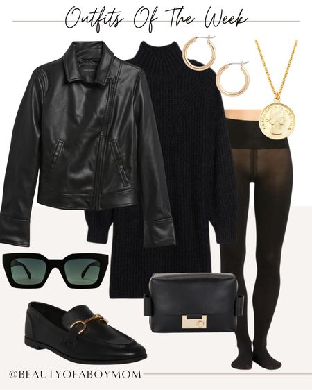 Fall outfit inspo - style tip - all black outfit - sweater dress - chic fashion - staple wardrobe 

#LTKstyletip #LTKshoecrush #LTKSeasonal