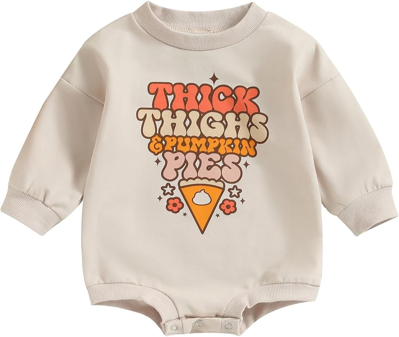 Toddler Infant Baby Girl Boy Halloween Outfit Pumpkin Sweatshirt Oversized Onesie Bubble Romper S... | Amazon (US)