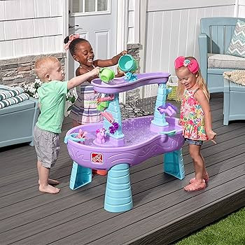 Step2 Rain Showers and Unicorns Water Table, Kids Water and Sand Activity Sensory Playset, Summer... | Amazon (US)