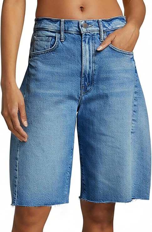 Cicy Bell Womens Summer High Waisted Jeans Shorts Casual Wide Leg Bermuda Jorts Baggy Denim Short... | Amazon (US)
