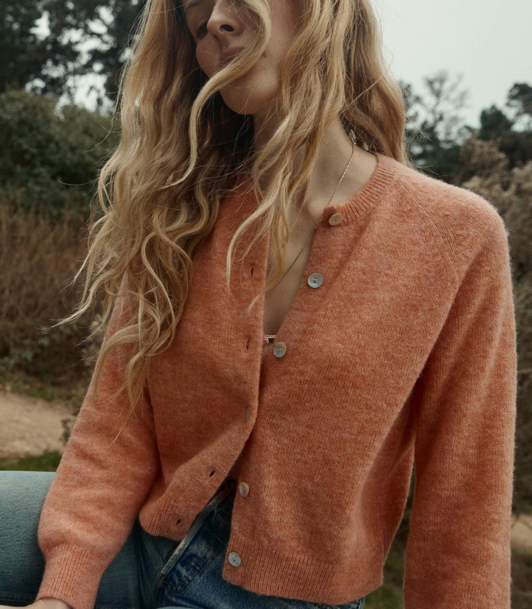 Petra Cardigan - Coral | DÔEN | DOEN