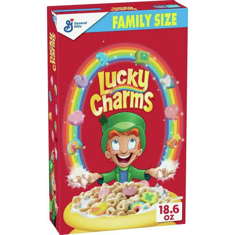 Lucky Charms Gluten Free Cereal with Marshmallows, 18.6 OZ Family Size Cereal Box | Walmart (US)