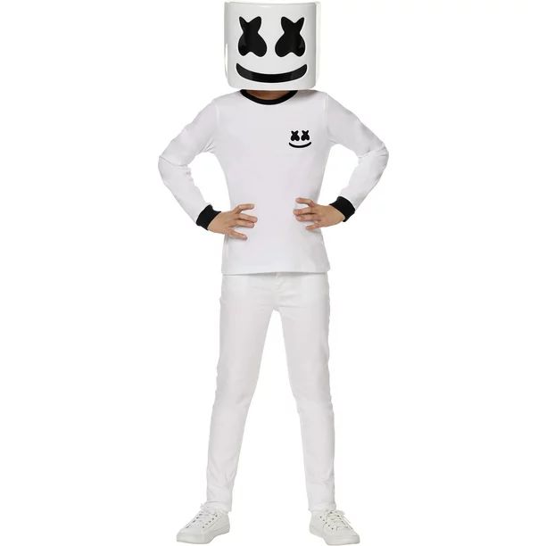 InSpirit Designs DJ Marshmello Halloween Fantasy Costume Male, Child 4-10, White - Walmart.com | Walmart (US)