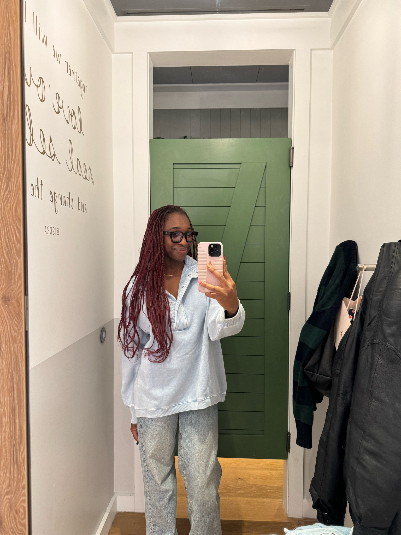 Cute Aerie long sleeve quarter zip in large fr