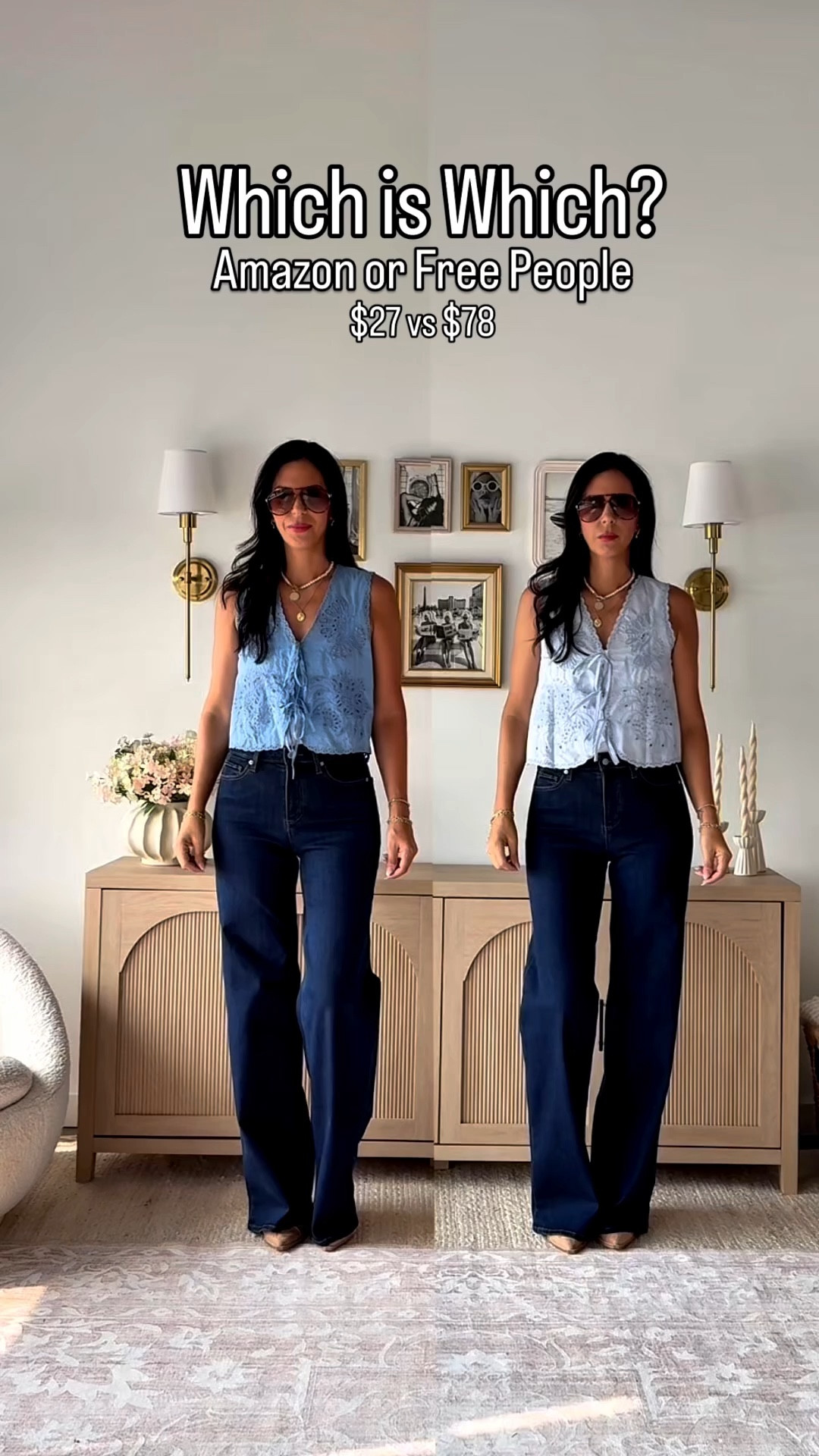 Left - Amazon vest and a size small 
Right- free people size small 

Denim is target and a size 4 tall. Obsessed with the dark wash (make sure to size up) 

I linked the tank under since it’s perfect with these vest! Small 

#LTKOver40 #LTKU #LTKSaleAlert
#LTKU #LTKFindsUnder50 #LTKStyleTip