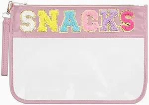 Clear Zipper Pouch for Travel Snacks Bag Nylon Clear Cosmetic Bag Makeup Travel Bag for Women wit... | Amazon (US)