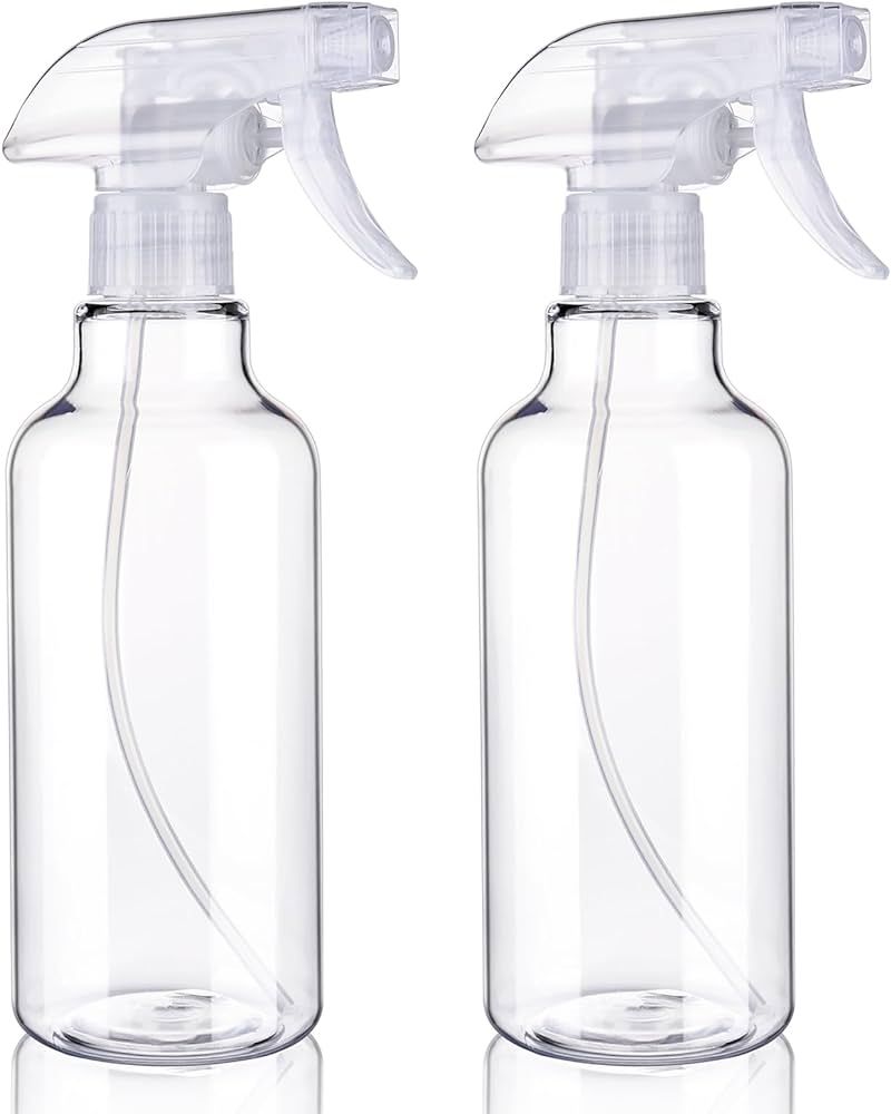 Plastic Spray Bottles Empty Spray Bottle 16.9oz/500ml 2 Pack Heavy Duty Spraying Bottles Mist/Str... | Amazon (US)
