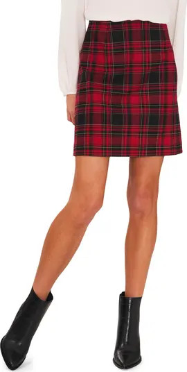 CeCe Plaid A-Line Miniskirt | Nordstrom | Nordstrom