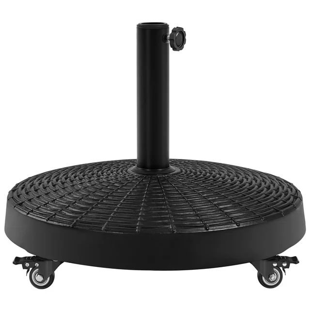 Alden Design 52.8 lb Patio Umbrella Base with Wheels for Outdoor, Black | Walmart (US)