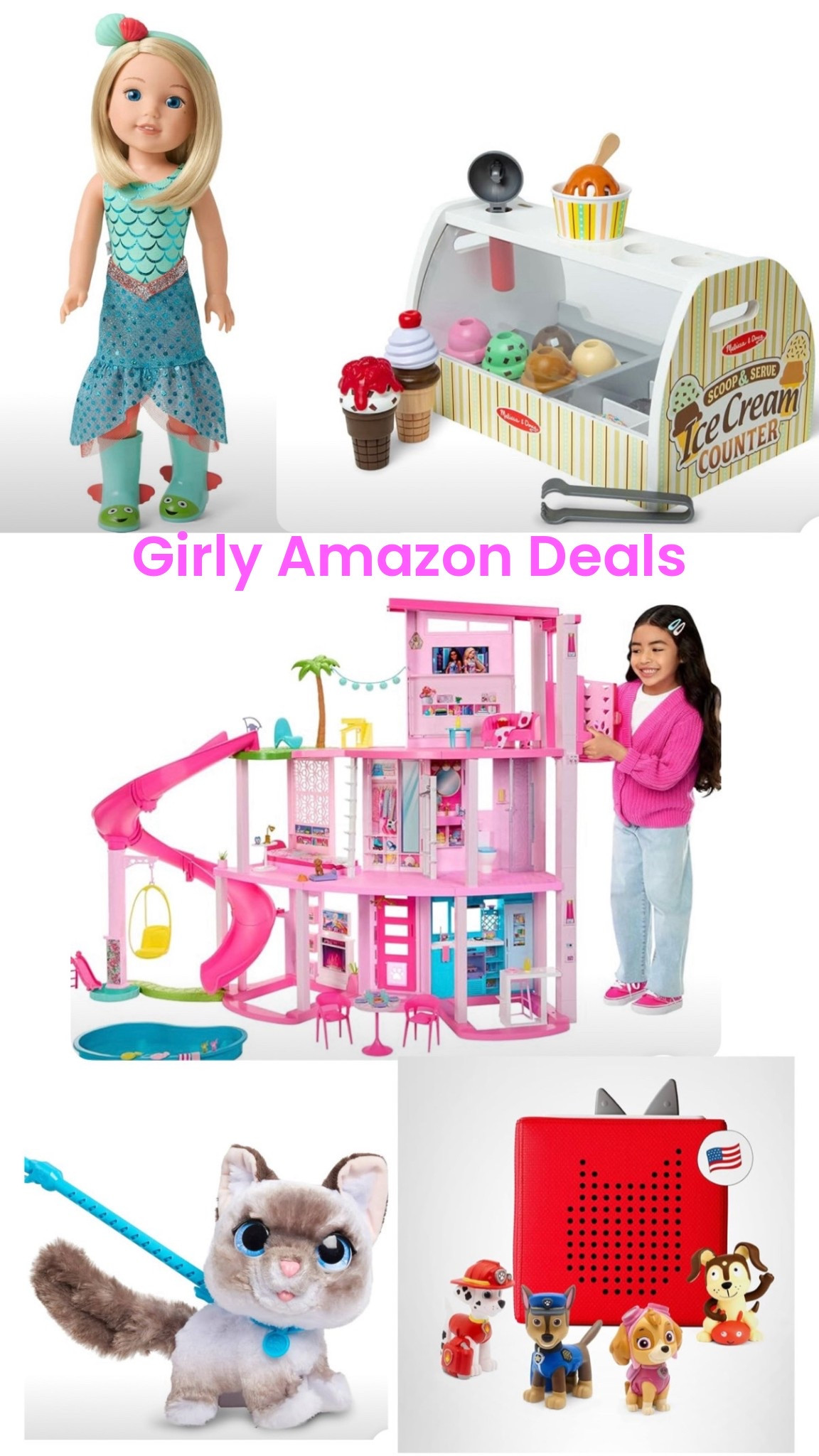 Girl toys on major markdown for Amazon Prime Deals!

Barbie dream house is 40% off!
Tonies
Melissa & Doug
American Girl dolls



#LTKBaby #LTKSaleAlert #LTKKids