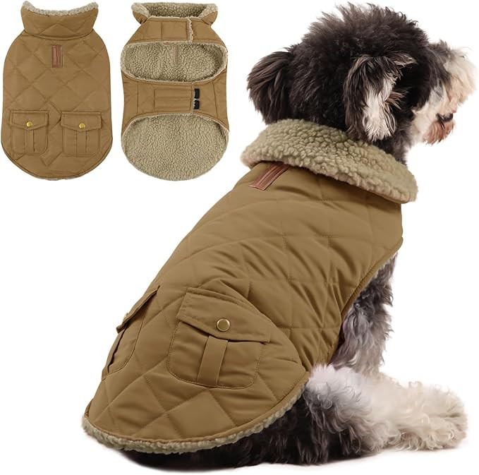 Queenmore Winter Fleece Dog Coat for Small Dogs - XS Puppy Clothes for Chihuahua, French Bulldog,... | Amazon (UK)