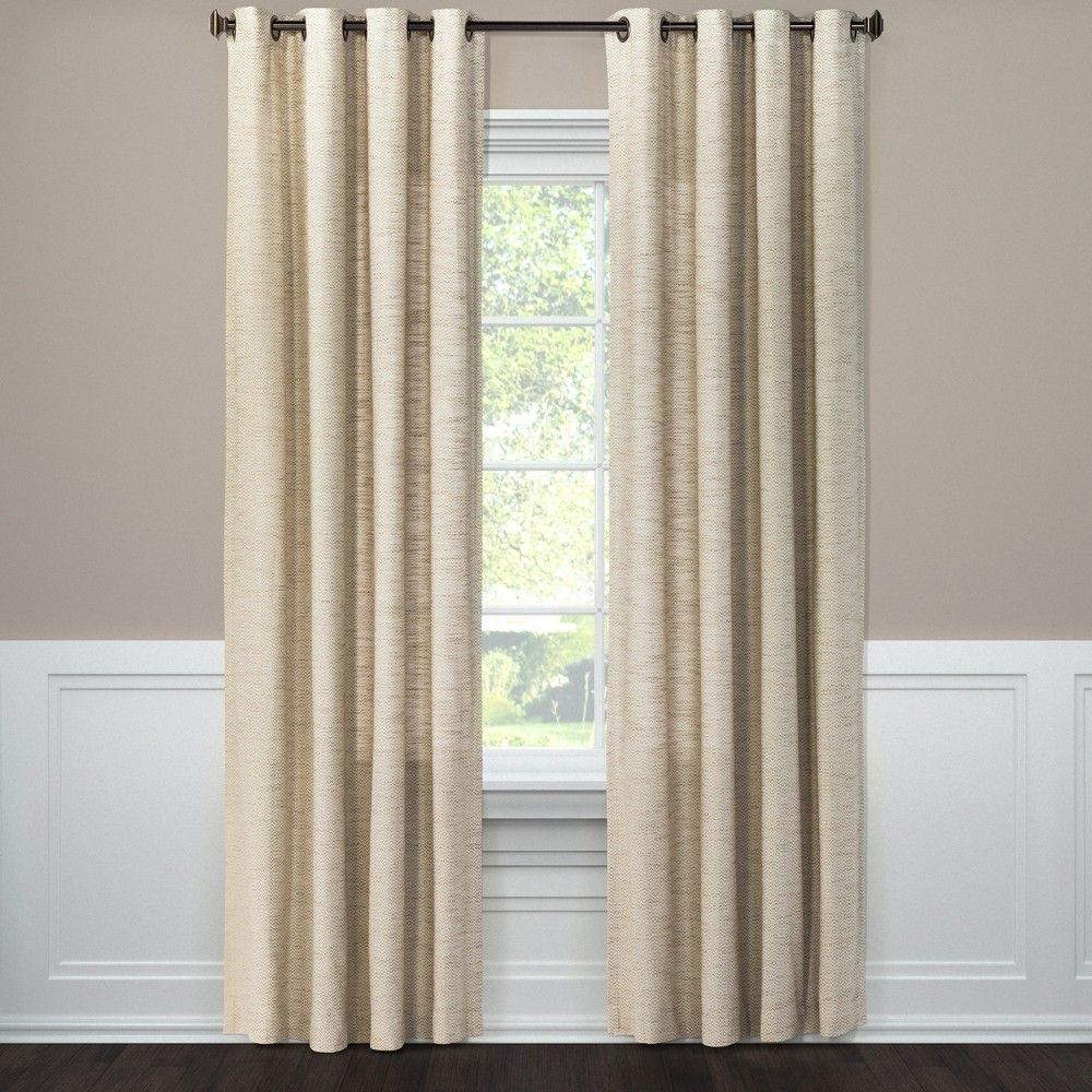 Spacedye Curtain Panel Tan (54""x84"") - Threshold , Adult Unisex | Target