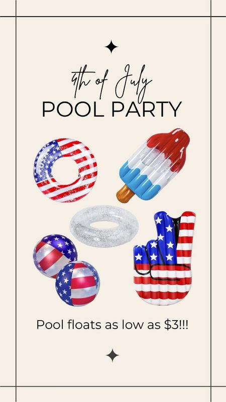 These pool floats are so much fun for a 4th of July celebration or pool party! 

#poolparty #poolfloat #4thofjuly #fourthofjuly

#LTKParties #LTKFindsUnder50 #LTKSeasonal