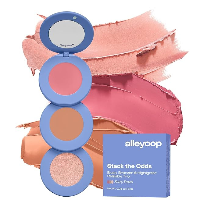 Alleyoop Stack The Odds – All-in-One Cream Makeup Palette with Blush, Contour, Bronzer & Highli... | Amazon (US)