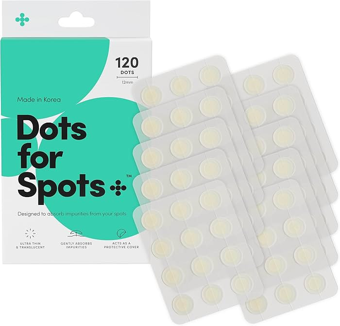 Dots for Spots Pimple Patches For Face - Fast Acting, Translucent Hydrocolloid Zit Patches that U... | Amazon (US)