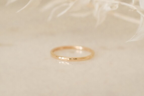 SERENA Bold 14K Gold Filled Stacking Ring, sterling silver 925, US Handmade Jewelry, delicate Jew... | Etsy (US)