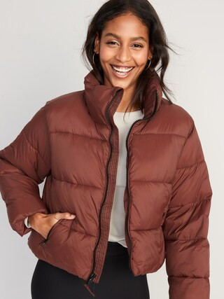 Water-Resistant Frost Free Short Puffer Jacket for Women | Old Navy (US)