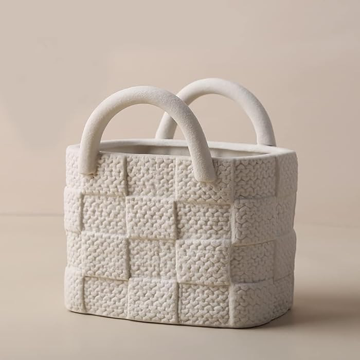 Ceramic Vase, Small Modern Flower Vase for Home Decor, Handbag Collection Creative Ceramic Floral... | Amazon (US)