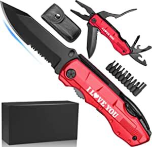 Valentines Day Love Gifts for Him Boyfriend Husband, "I LOVE YOU" Pocket Knife, Unique Gifts for ... | Amazon (US)
