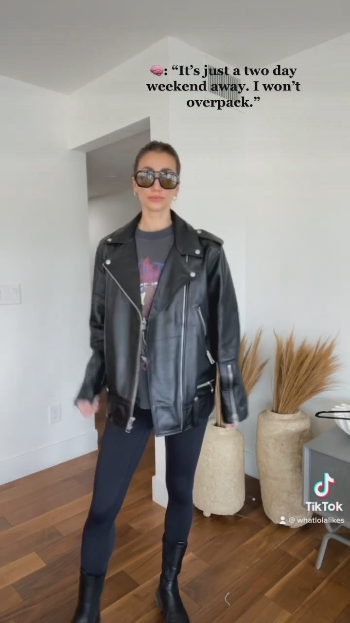 Adding a leather jacket to any look makes it instantly cooler. 

#LTKFind #LTKstyletip #LTKSeasonal