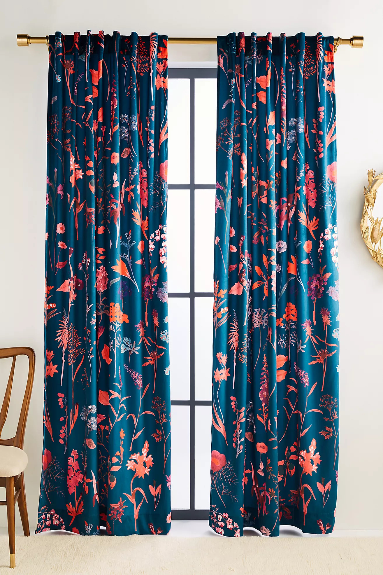 Layne Velvet Curtain | Anthropologie (US)