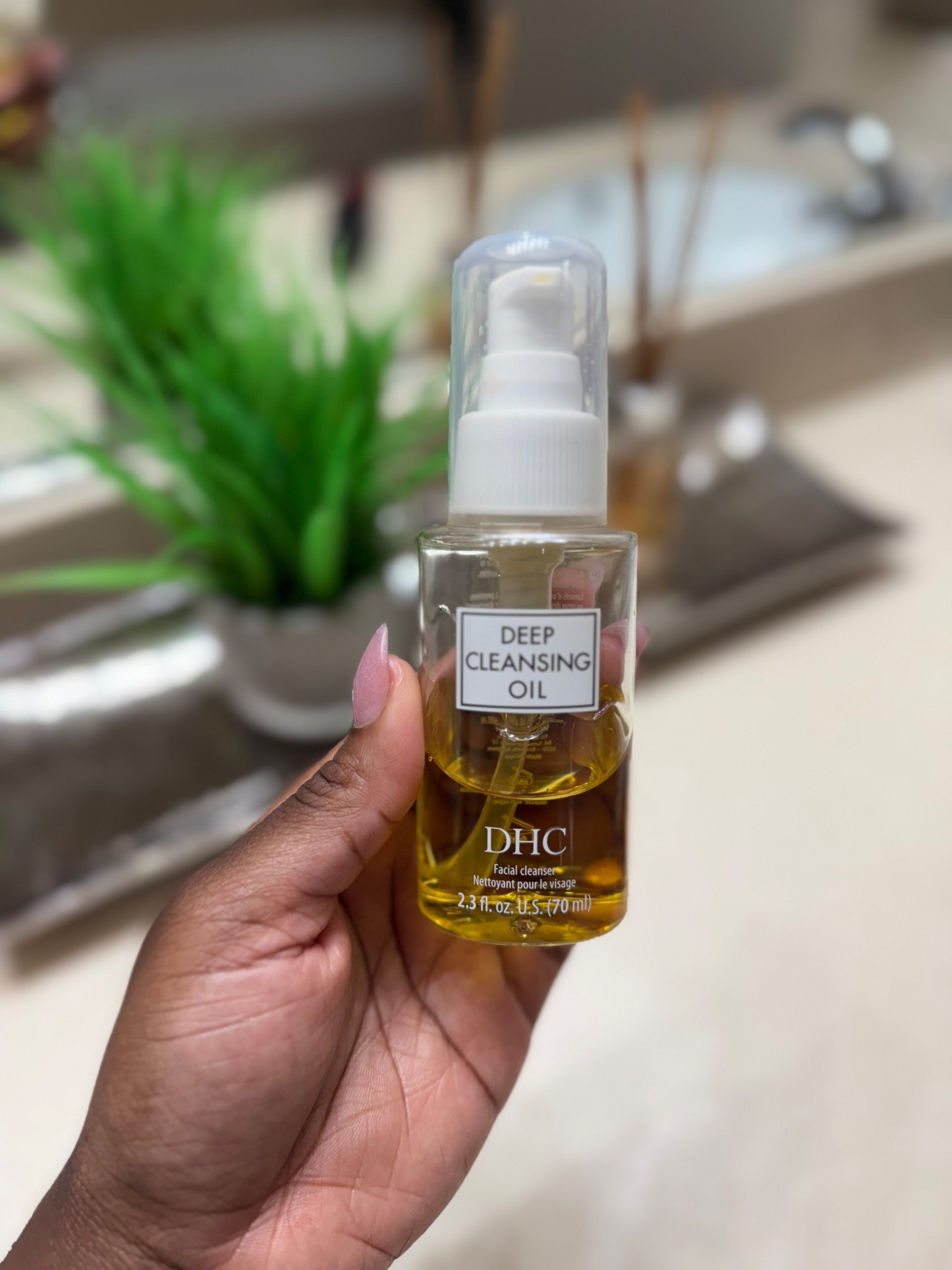 This deep cleansing oil strips away all of my makeup with ease!! 