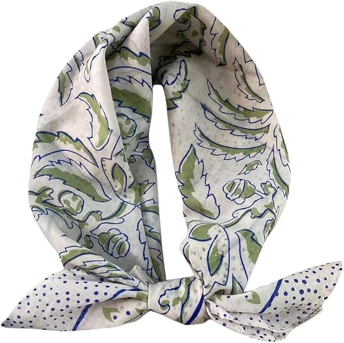 23''x23'' Cotton Abstract Print Multi-Purpose Scarf for Women | 100% Cotton Headscarf Bandana Nec... | Amazon (US)