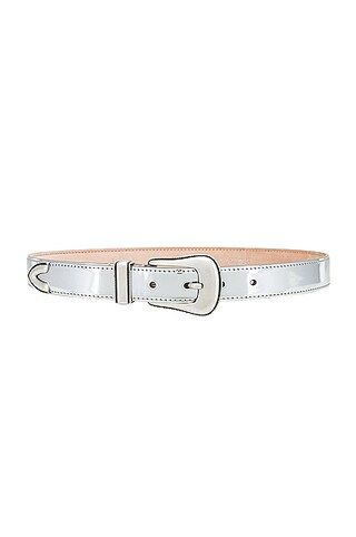 IRO Dorsy Mirror Belt in Silver Mirror | FWRD | FWRD 