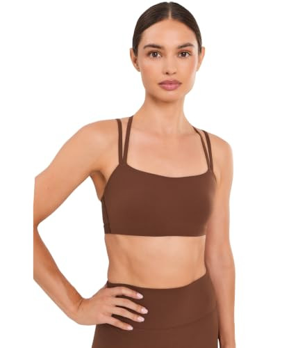 Nike Womens Dri-FIT Zenvy Strappy Light Support Padded Sports Bra Cacao Wow/White LG (US 12-14) | Amazon (US)